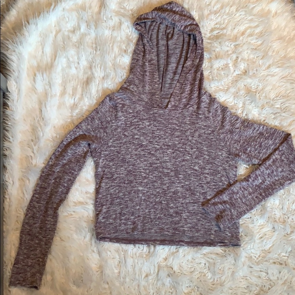 Long sleeve tee with hoodie